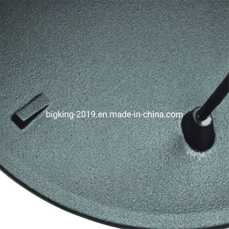 Round Cast Iron Griddle Pan for BBQ Pre-Seasoned No Stick Reversible Double-Sided Grill Plate with Legs