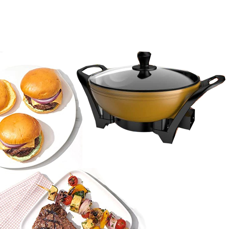 Home Appliance Temperature Control and Dishwasher Safe Electric Pans Parts Korean BBQ Grill Electric Indoor Cheese Frying Pan