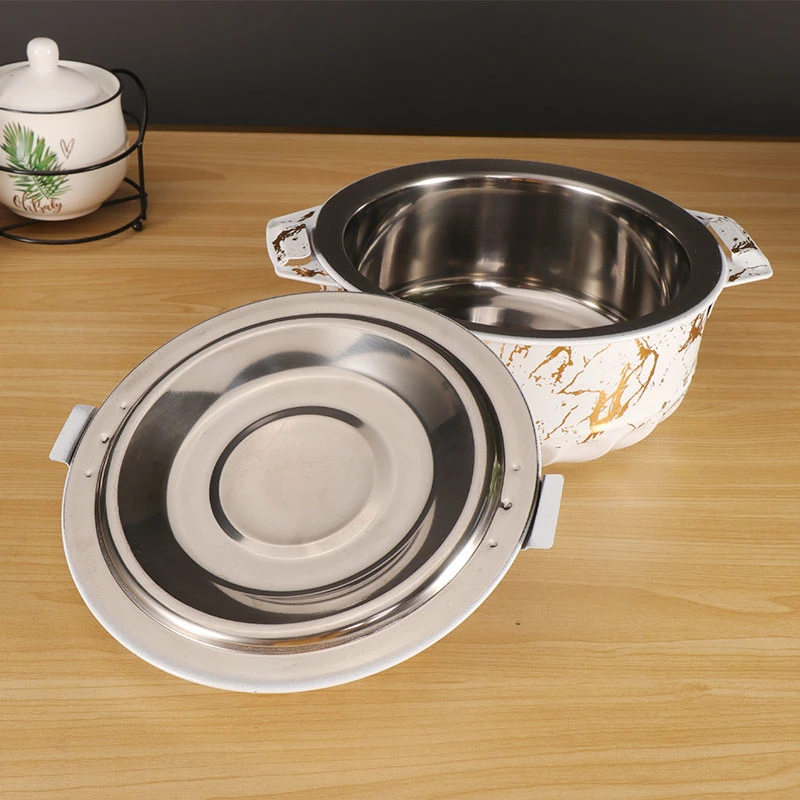 Hot Pot 1/2/3/4L Stainless Steel Serving Casserole Set Stainless Steel Insulated Casserole